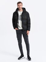 Men's winter jacket C529 - black