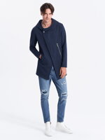 Men's hoodie with zipper b668 HUGO - navy