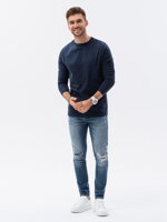 Men's plain longsleeve L138 - navy
