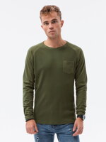 Men's plain longsleeve L137 - olive
