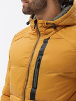 Men's mid-season quilted jacket C372 - mustard