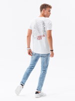Men's printed t-shirt - white S1682