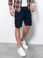 Men's denim shorts - dark jeans W362