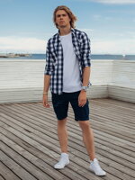 Men's denim shorts - dark jeans W362