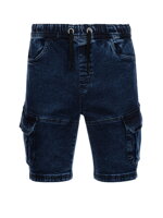 Men's denim shorts - dark jeans W362