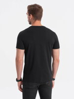 Men's printed cotton t-shirt - black V3 OM-TSPT-0124