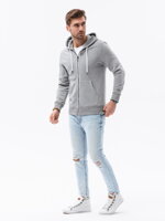 Men's zip-up sweatshirt B977 - yellow