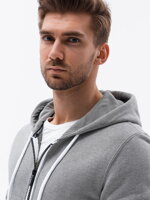 Men's zip-up sweatshirt B977 - yellow