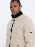 Men's mid-season quilted jacket C515 - beige