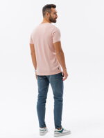 Men's printed t-shirt S1434 V-15B- pink