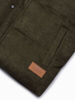 Men's quilted vest - dark olive V57