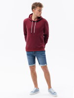 Men's hooded sweatshirt B979 - dark red