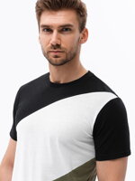 Men's t-shirt - black/olive S1627