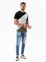 Men's t-shirt - black/olive S1627