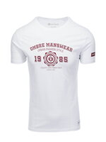 Men's printed cotton t-shirt - white V1 S1748