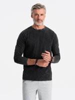 Men's plain longsleeve L131 - black