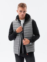 Men's quilted vest V53 - grey