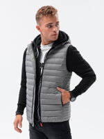 Men's quilted vest V53 - grey