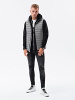 Men's quilted vest V53 - grey
