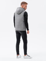 Men's quilted vest V53 - grey