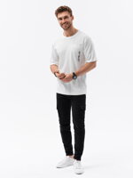 Men's t-shirt OVERSIZE - white S1628