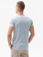 Men's printed t-shirt S1434 V-21A- blue