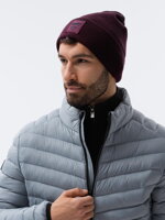Men's hat H103 - dark red