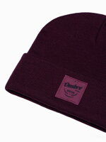 Men's hat H103 - dark red