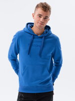 Men's printed hoodie B1351 - blue