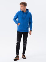 Men's printed hoodie B1351 - blue
