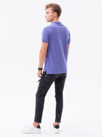 Men's plain polo shirt S1374 - violet