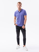 Men's plain polo shirt S1374 - violet