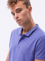Men's plain polo shirt S1374 - violet