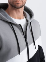 Men's hooded sweatshirt - grey V1 B1419