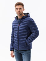 Men's mid-season quilted jacket C368 - blue