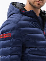 Men's mid-season quilted jacket C368 - blue