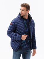 Men's mid-season quilted jacket C368 - blue