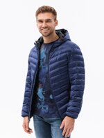 Men's mid-season quilted jacket C368 - blue