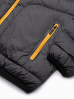 Men's mid-season quilted jacket C356 - dark grey