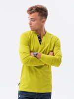 Men's plain longsleeve L133 - lime