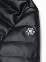 Men's mid-season bomber jacket - black C602