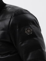 Men's mid-season bomber jacket - black C602