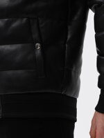 Men's mid-season bomber jacket - black C602