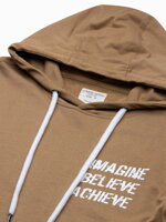 Men's hooded sweatshirt - V2 light brown B1357
