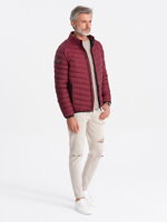 Men's mid-season quilted jacket C528 - red
