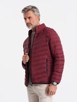 Men's mid-season quilted jacket C528 - red