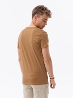 Men's plain t-shirt S1369 - brown