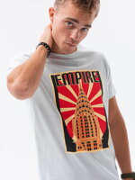 Men's printed t-shirt S1434 V-2A- white