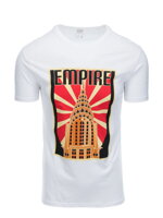 Men's printed t-shirt S1434 V-2A- white
