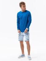 Men's plain longsleeve L138 - light blue